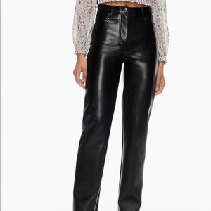 Aritzia Melinda Black Leather Pants